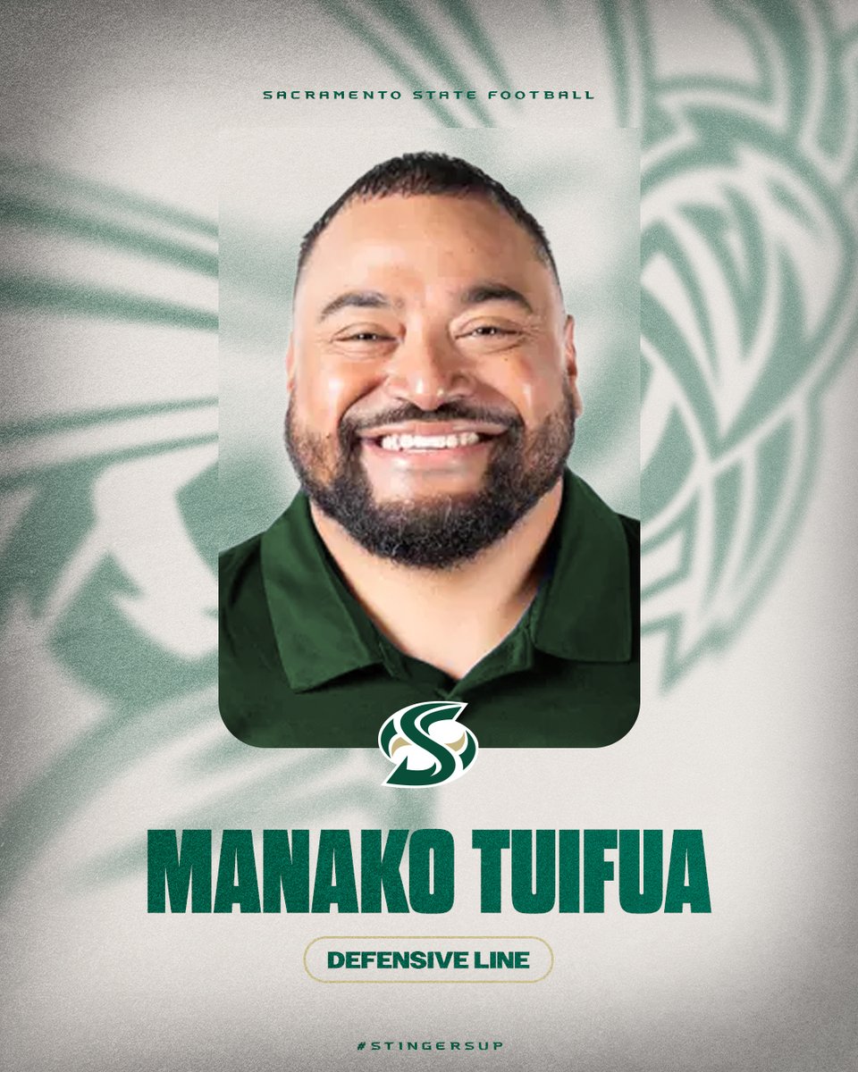 SacHornetsFB's tweet image. Meet the two newest members of the staff.
@AlaimaloNick - running backs/co-special teams coordinator
Manako Tuifua - defensive line

Welcome to the Hornets! #StingersUp

@BrandonHuffman @mzenitz @SacBee_JoeD @GregBiggins @JakeGadon_TV