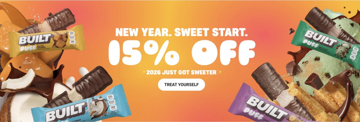 andrewbishup's tweet image. New year, sweet start 😎🍫💪

Grab your Built Bars/Built Puffs at built.com and save 10% off TODAY with promo code BISHOP2020.
Treat yourself… you earned it 👀🔥 

#BuiltBar #BuiltPuff #HealthySnacks #ProteinSnack #NewYearDeals #ImBuilt #BeBuilt #Built
