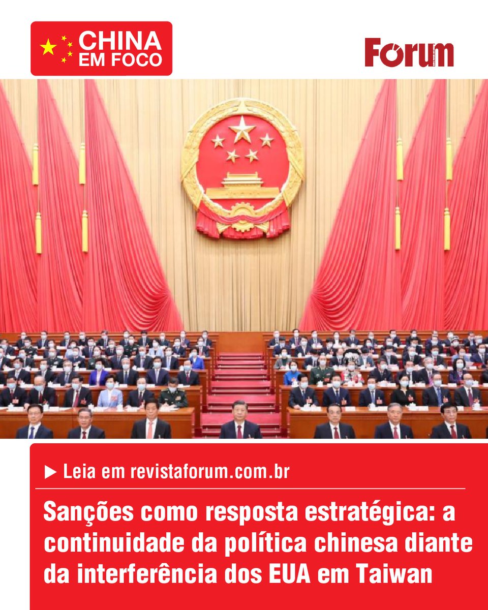 revistaforum's tweet photo. Beijing sinaliza que o custo da interferência externa não será apenas político
📍Leia na #Fórum: https://t.co/toKLtE7tX6
#SançõesComoRespostasEstratégica #PolíticaChinesa #Continuidade #InterferênciaEUA #Taiwan #ChinaEmFoco #Global #linknosstories #RevistaFórum https://t.co/upNgi8p0Oq