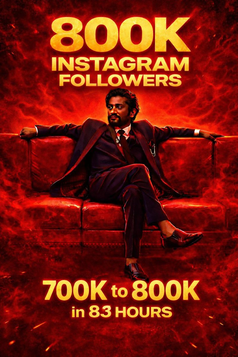 #BBK12

#Gilli IG followers smash past 800K. 

He walked into BBK with 100K

A staggering +700K growth, the highest follower gain by any BBK contestant during their stint inside.

The surge:
700K → 800K in just 83 hours

This isn’t hype.
It’s dominance.

1 MILLION LOADING 🔥