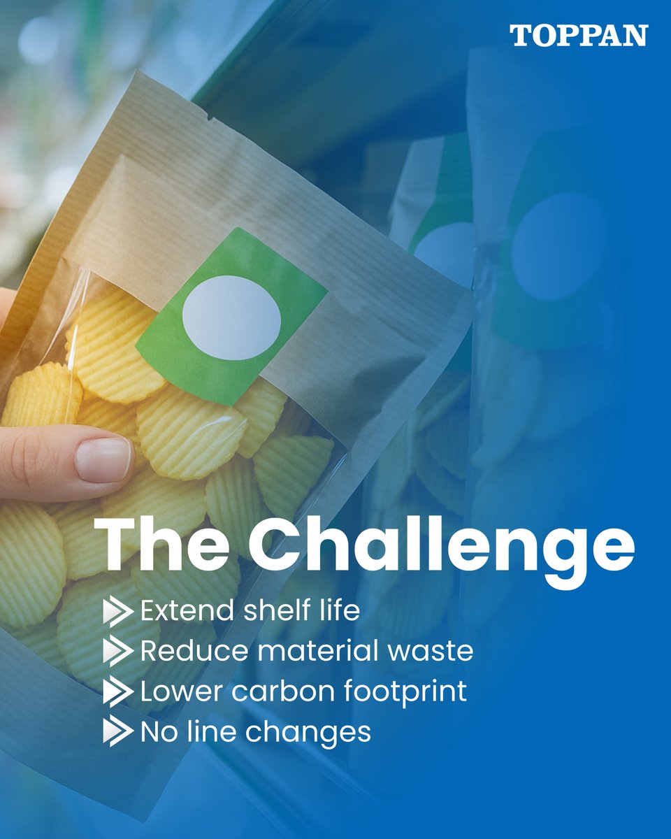 TSF_CorpComm's tweet image. Our bi-layer laminate optimization delivered stronger barrier performance, reduced material usage, and a lower carbon footprint — all without requiring line changes. We continue to drive efficient, responsible packaging innovation at Toppan Speciality Films.