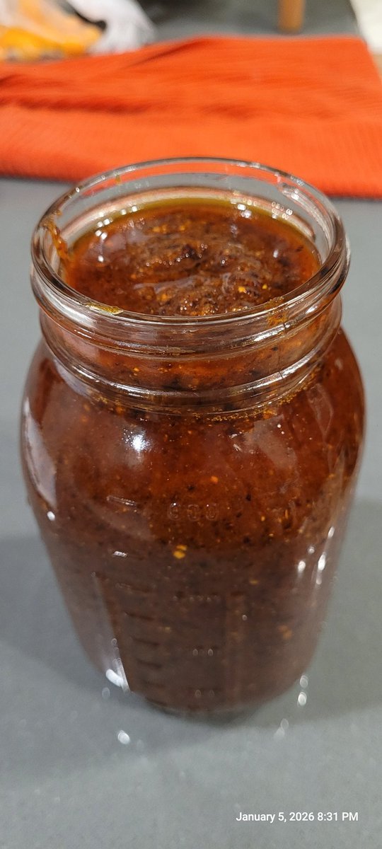 daddy1474's tweet photo. My wife's (the best you will ever have) #chilioil #liquidgold #cantgetenough seriously, it's the best, and we needs some advice/help to get it to the public https://t.co/j4uD80v0mT