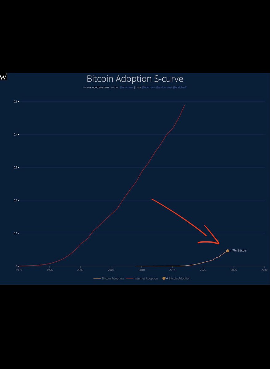 _dill_eth's tweet photo. Bitcoin is at 4.7% world adoption, same as Internet Adoption in 1999.   

We are so early. https://t.co/It6hyquEhc