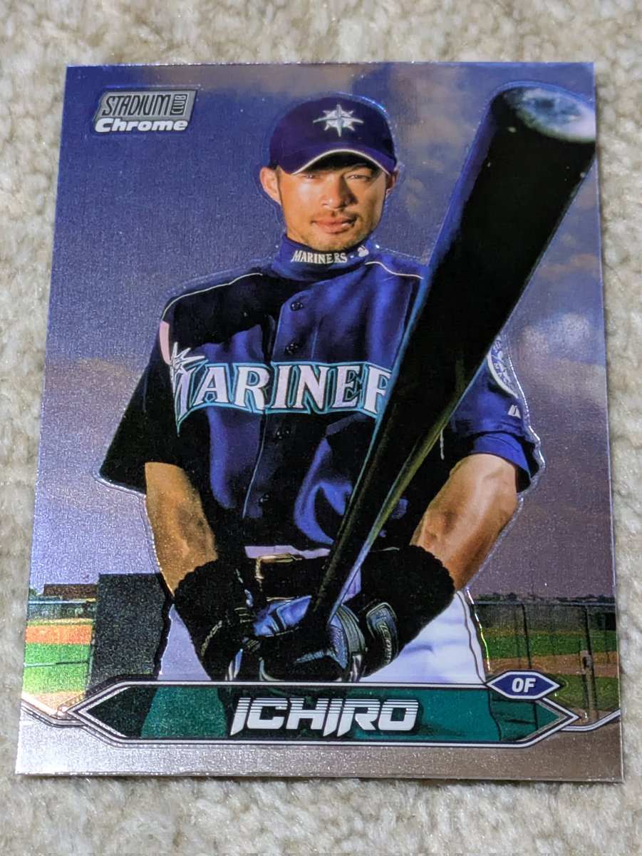 イチロー 世界99枚限定 スタジアムクラブクロム グリーンパラレル こーぬーひん スタクラ 白黒緑なプーちゃん クロームなイチロー