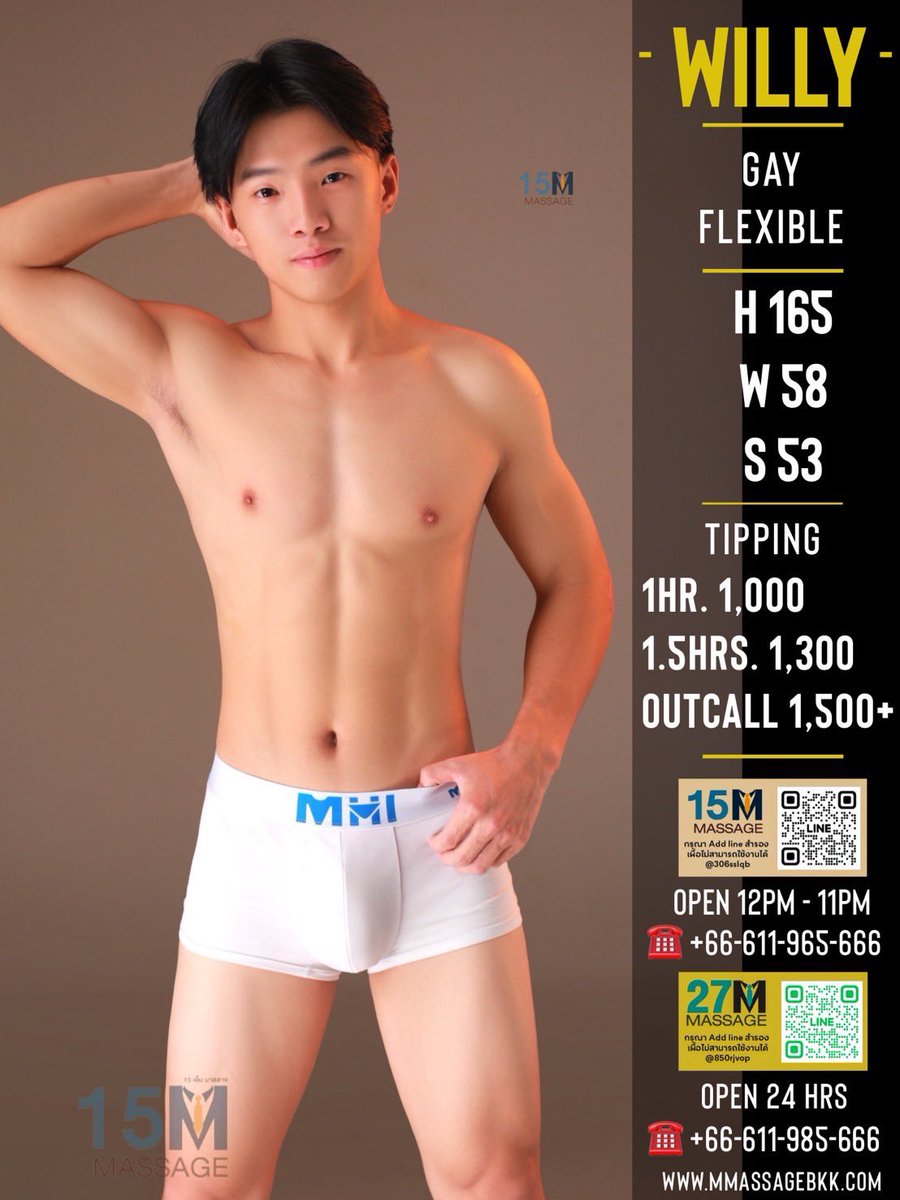 massage_27m's tweet photo. 27M massage Bangkok
ปากซอยอินทามระ27 เปิดทำการ 24ชั่วโมง มีบริการนอกสถานที่
Outcall service available 24hrs
ข้อมูลเพิ่มเติม หรือจองคิวได้ที่  More info and booking at
tel: 0611985666 
line id @850rjvop
WeChat: Massage_27M
https://t.co/EoBca3u2a2 https://t.co/Doe020Rtqp