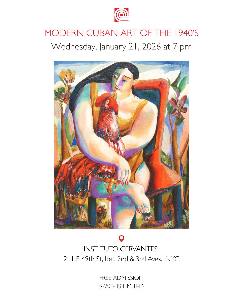 Anreus’s academic career has focused on the role of politics in the modernity of Latin American art, with special attention to muralism and political art of the 1930s.

INSTITUTO CERVANTES, NYC

FREE ADMISSION/SPACE IS LIMITED

MAKE YOUR RESERVATION AT:
tinyurl.com/bdfrn8eu