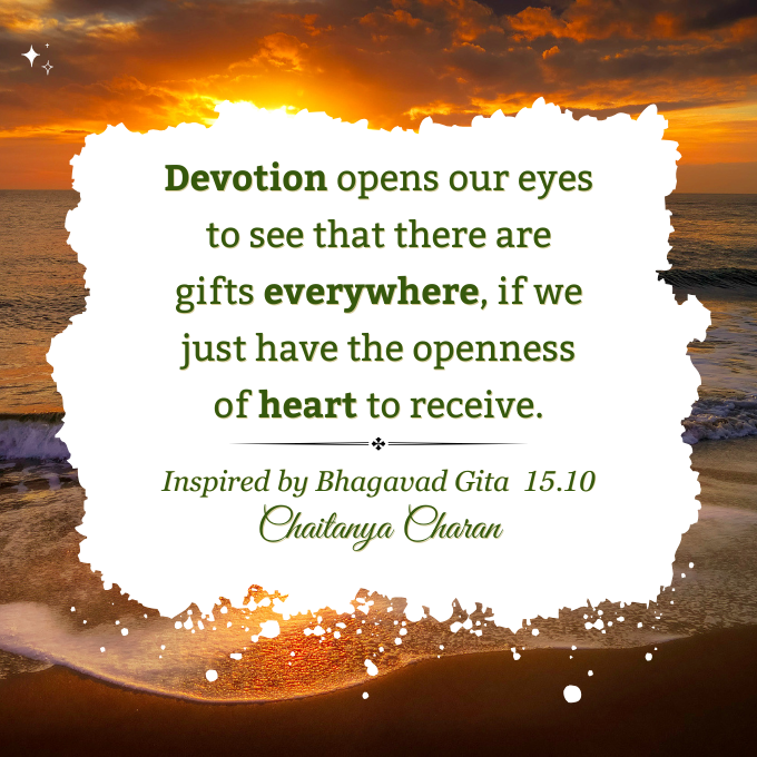 ChaitanyaTSS's tweet photo. Devotion opens our eyes to the gifts all around us—when the heart is open, grace is everywhere, inspired by Bhagavad Gita 15.10 ✨

#BhagavadGita #GitaWisdom #BhaktiYoga #Devotion #SpiritualAwakening #Gratitude #InnerVision #KrishnaConsciousness #VedicWisdom #Chaitanyacharan https://t.co/ifJzJ46InS