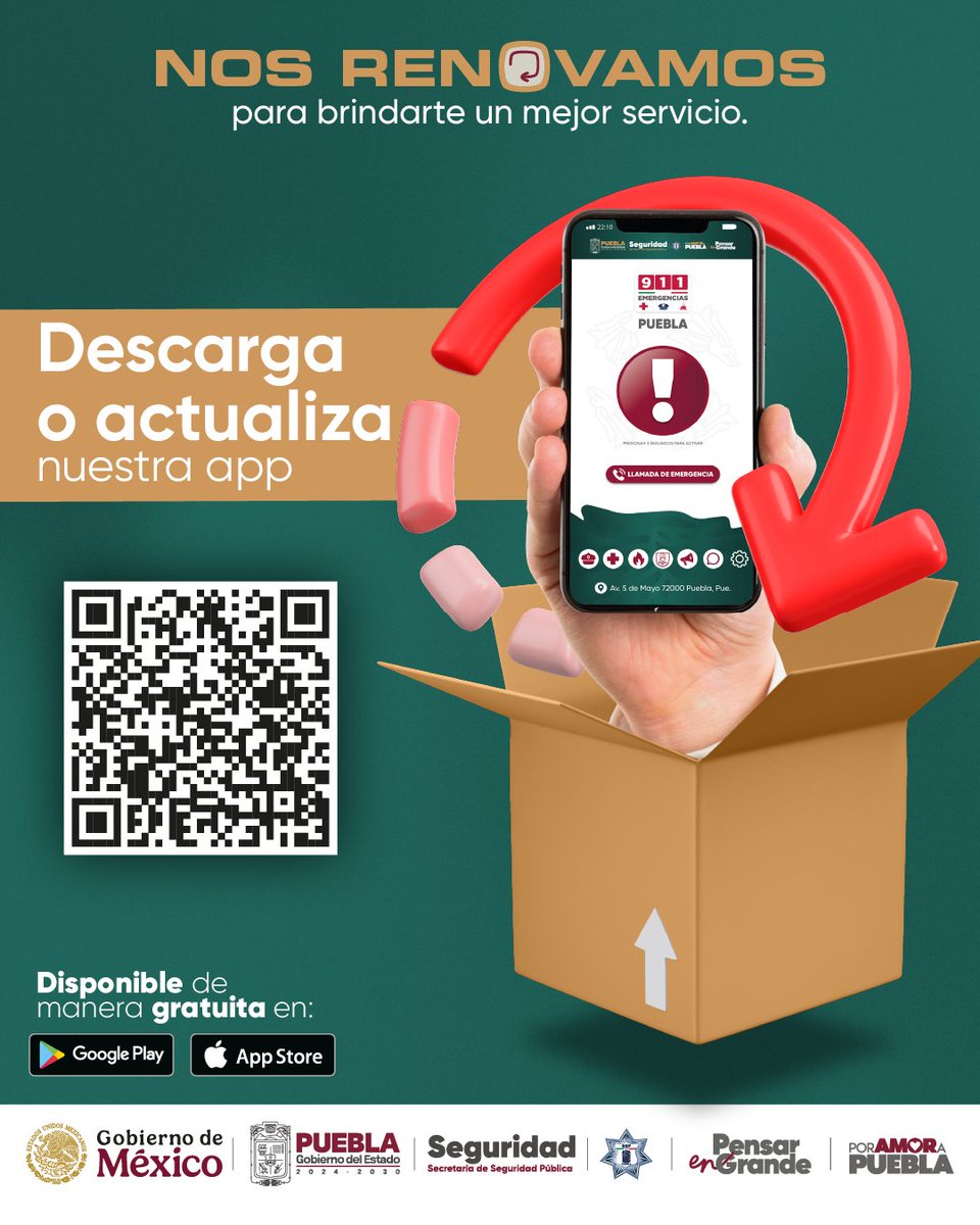 En una emergencia, cada segundo cuenta.
El <a href="/Gob_Puebla/">Gobierno de Puebla</a> pone a tu disposición la App Emergencias 9-1-1 Puebla para pedir ayuda de forma rápida y segura, directamente desde tu celular.

#PorAmorAPuebla se fortalece la atención inmediata.
