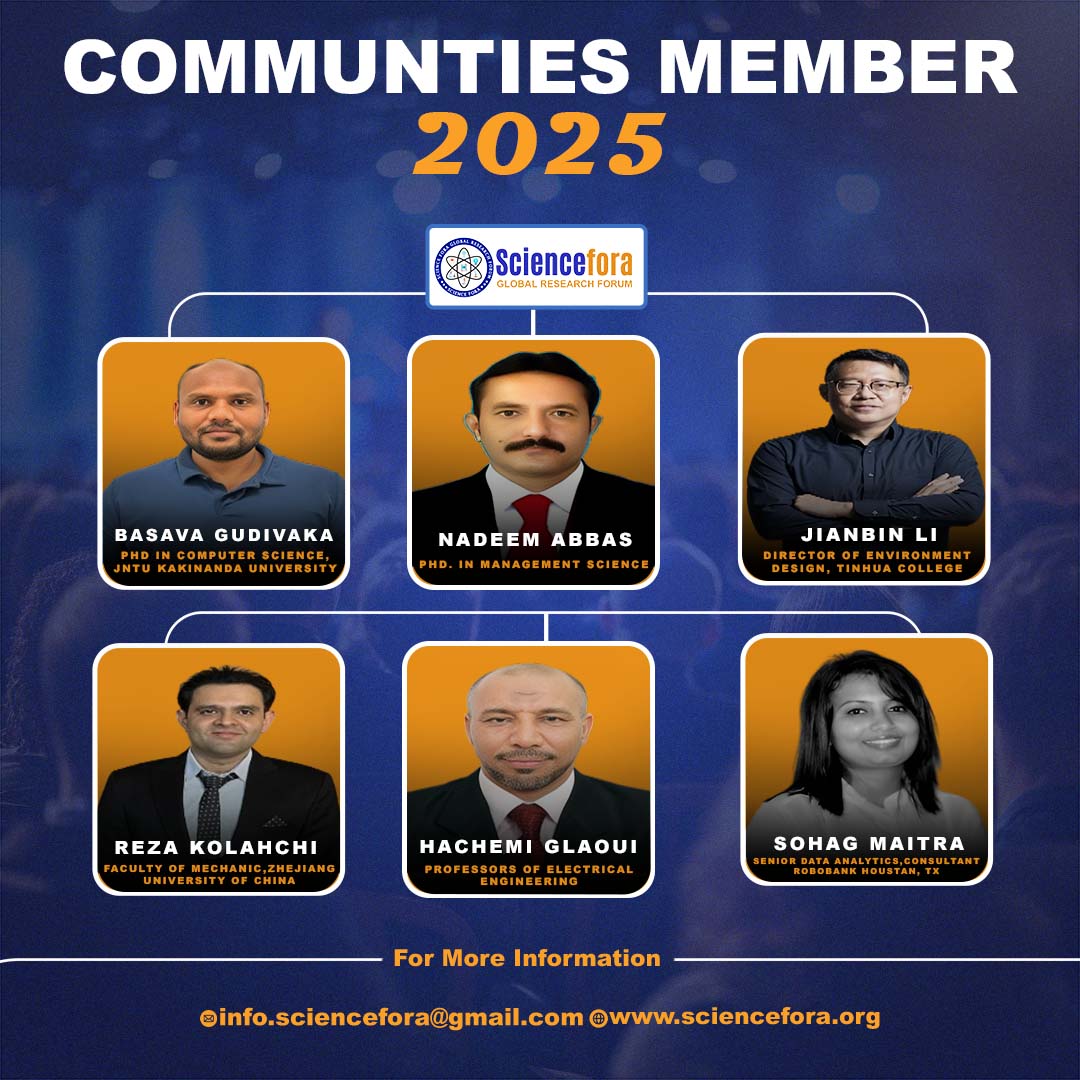 science_fora's tweet photo. 🌟 Community Member Highlights 2025 
Sciencefora proudly recognizes and celebrates the invaluable contributions of our distinguished community members in 2025.
#Sciencefora #CommunityMemberHighlights2025 #ResearchExcellence #AcademicCommunity  #GlobalResearch  #ScienceforaFamily https://t.co/HC6GG2A3Cq