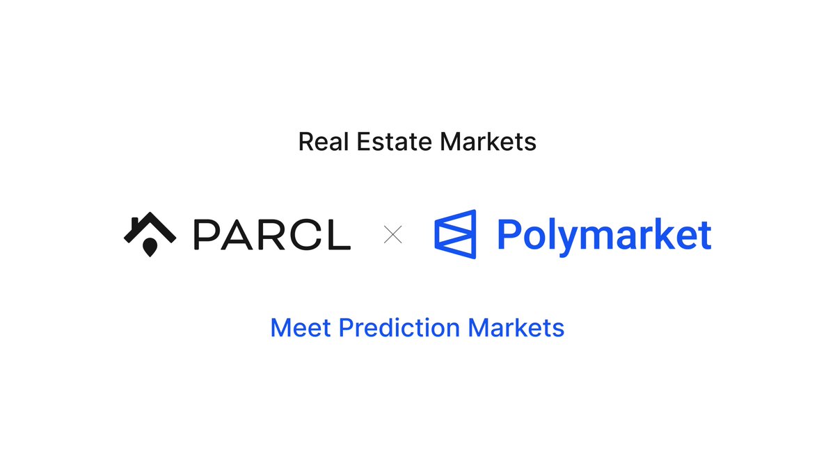 NEWS: @Polymarket launches real estate prediction markets in partnership  with @Parcl, letting users trade on home values.