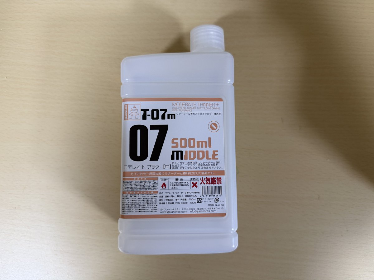 入荷案内】ガイアノーツ モデレイトプラス ガイアカラーの薄め液に良い