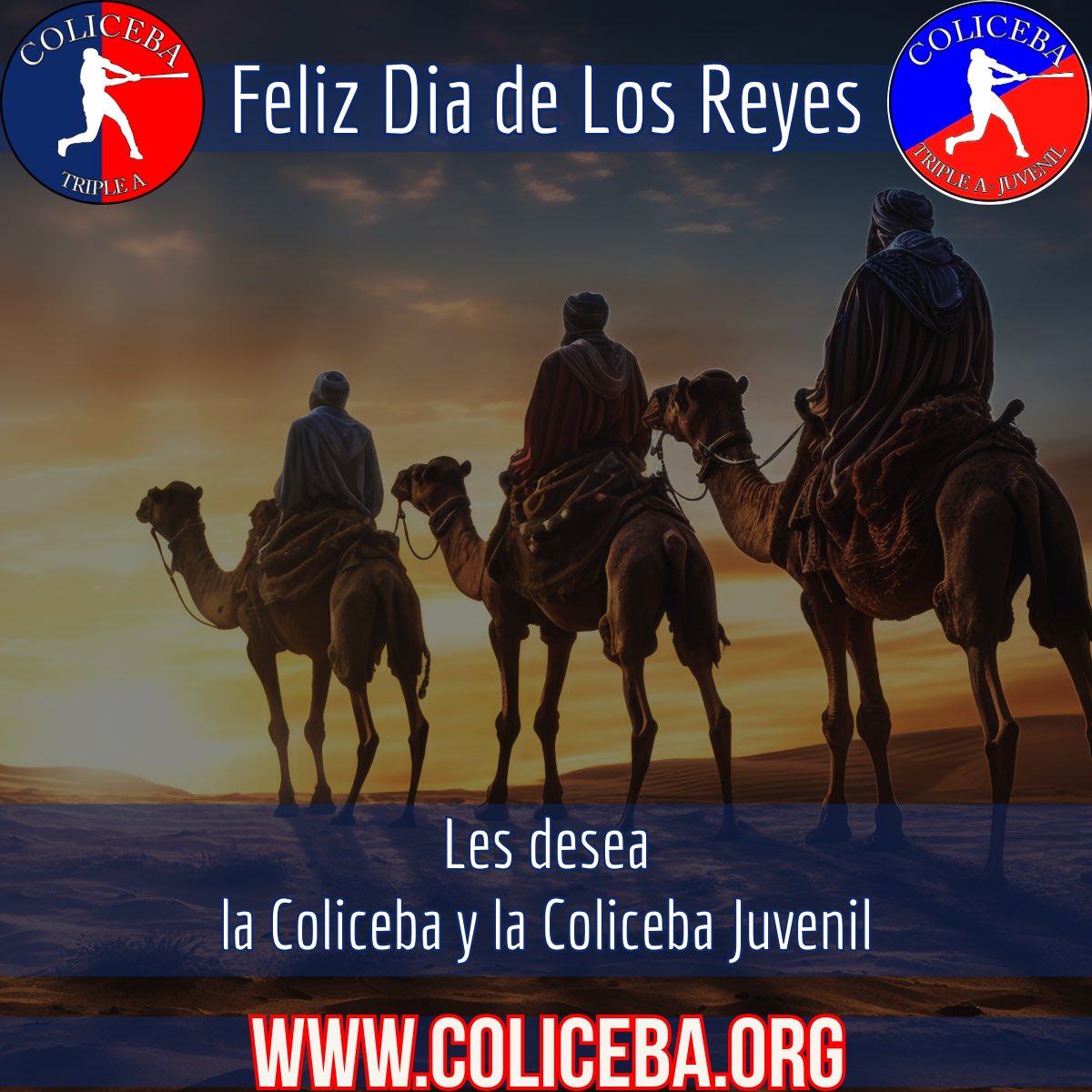 coliceba's tweet photo. FELIZ DIA DE REYES LES DESEA LA COLICEBA Y LA COLICEBA JUVENIL!!! https://t.co/QRppE8xGPa