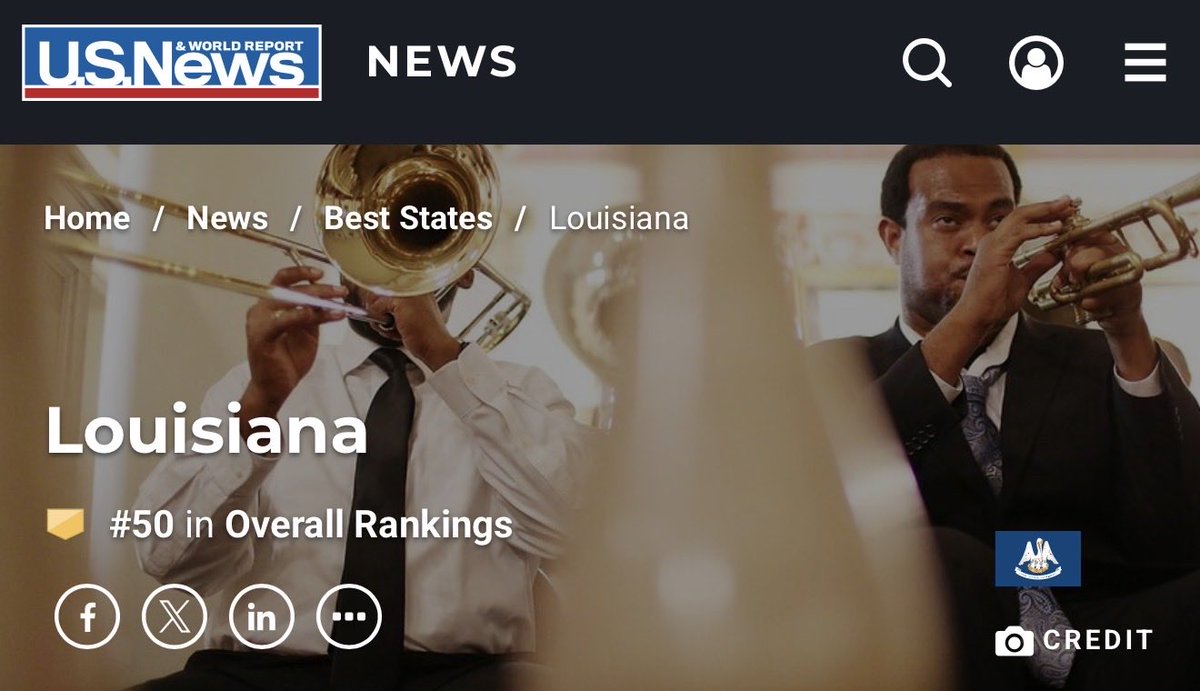Louisiana ranking for best states: #50.

Dead last. Not good Mike.

California’s population has grown for the last 3 consecutive years.

Fix your own damn state.