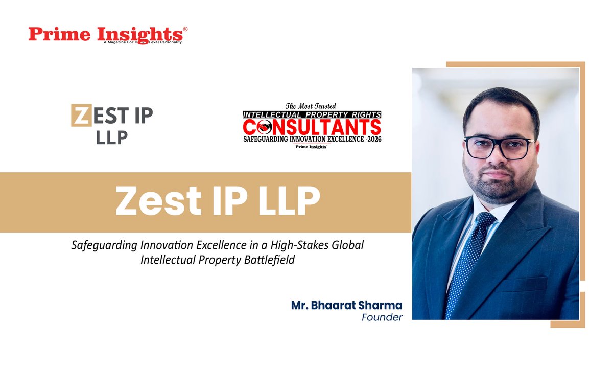 Zest IP LLP

primeinsights.in/zest-ip-llp/

#ZestIP #PropertyRights #IntellectualProperty #IPManagement #success #consultant