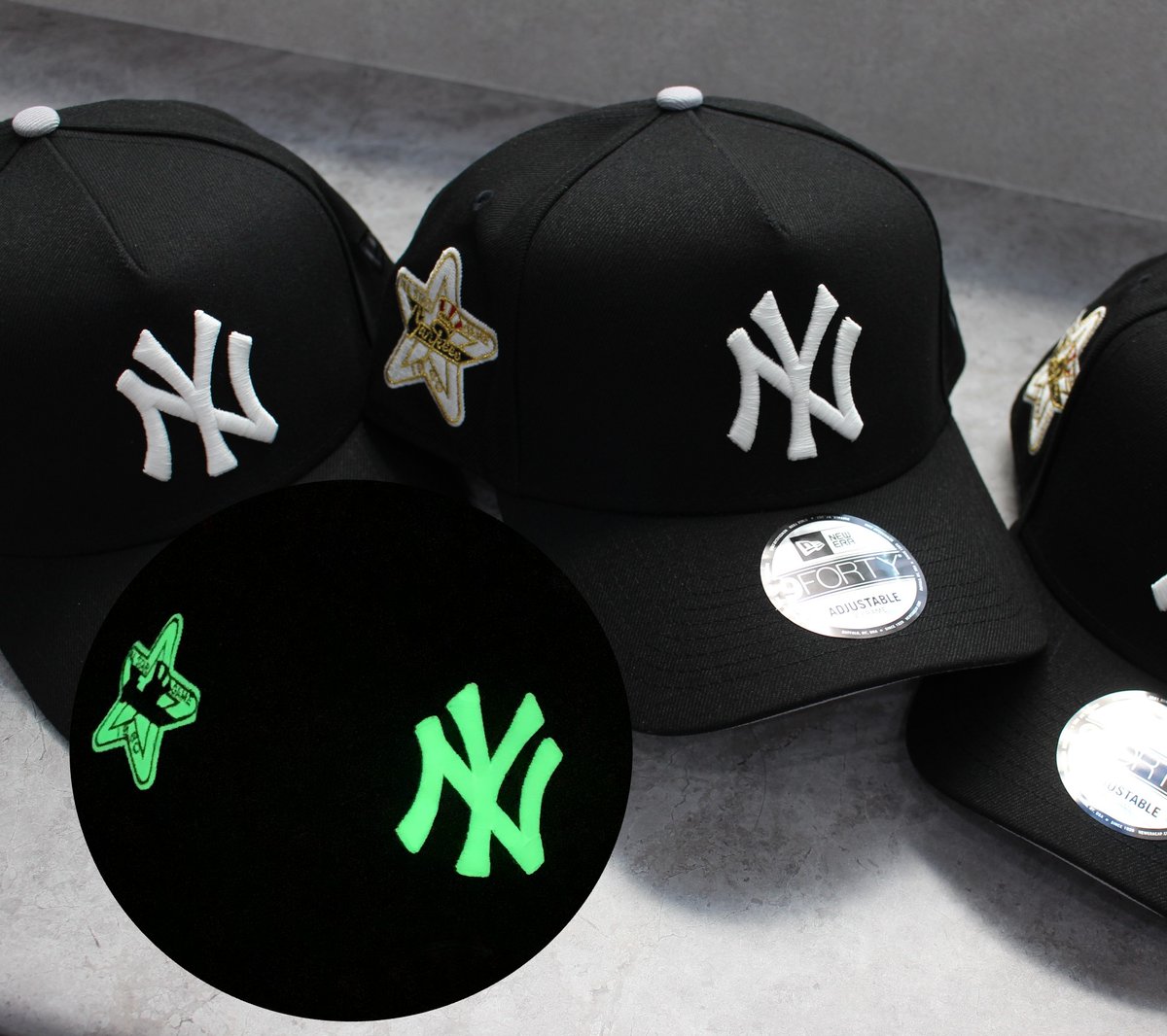 MOXOF_STORE's tweet photo. GLOW IN THE DARK NY ヤンキースキャップ入荷
🐻✨✨✨ https://t.co/HwKhweaF9n