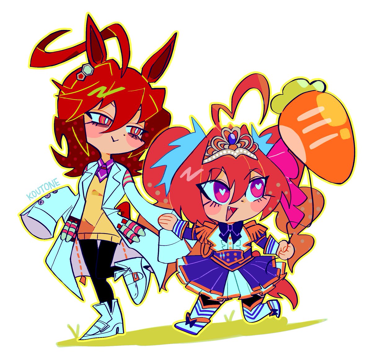 koutone9's tweet image. father and daughter having a fun day !!
#umamusume