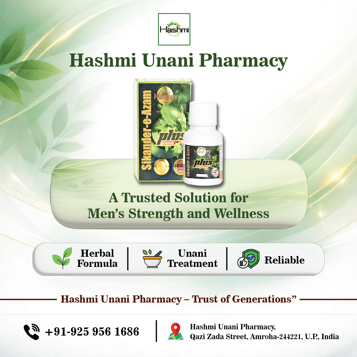 GermanHashmi's tweet image. Hashmi Sikander-e-Azam Plus Capsule
Hashmi Sikander-e-Azam Plus Capsule is a trusted Unani product that supports men’s wellness and vitality.
🌐hashmi.com
📞+91-9259561686
#HashmiUnani #SikandereAzamPlus #UnaniMedicine #HerbalWellness #MenHealth #NaturalCare #viral