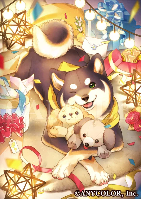 〖 𝚆𝚘𝚛𝚔 〗 にじさんじ所属 黒井しばちゃん(#BlackShiba_chan)のお誕生日グッズビジュアルを担当させていただきました! 今年一年も楽しく、健やかに過ごしてね～ お誕生日おめでとうございます