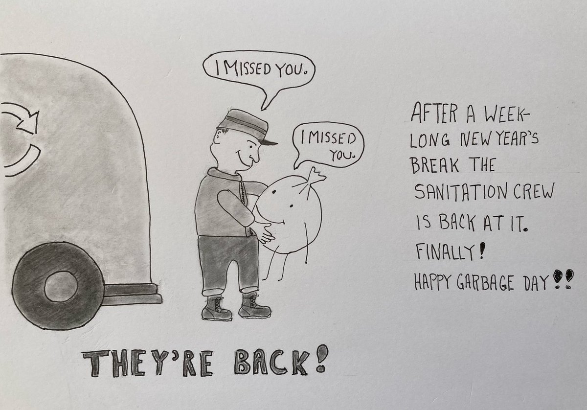 penandstink's tweet image. They’re back! 
After a week-long New Year’s break the sanitation crew is back at it. Finally! Happy Garbage Day!
#Garbage #GarbageDay