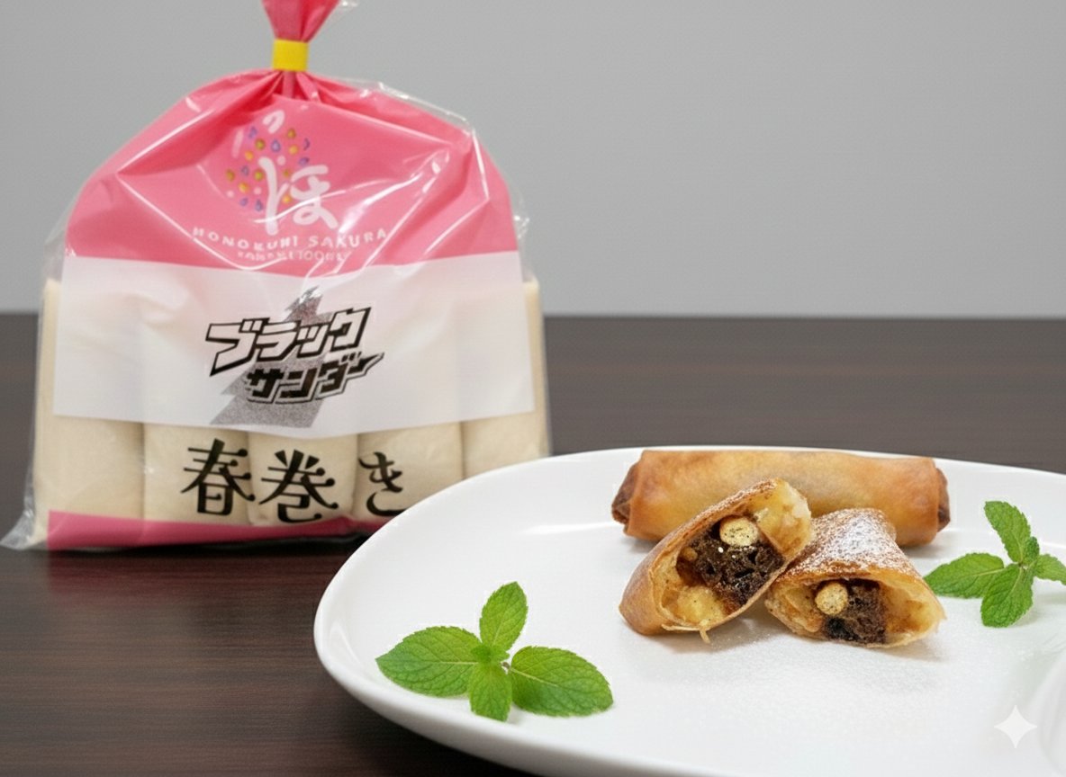 食感の三重奏！中華とチョコがマリアージュ「ブラックサンダー春巻き