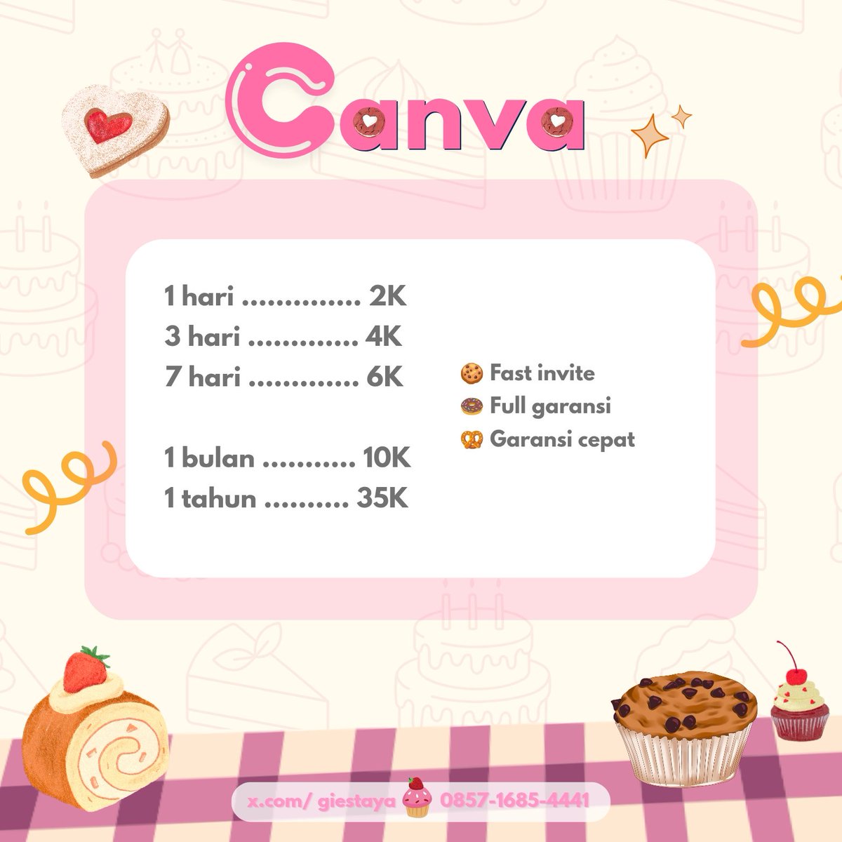 Giestaya jual akun Line 15k tweet media