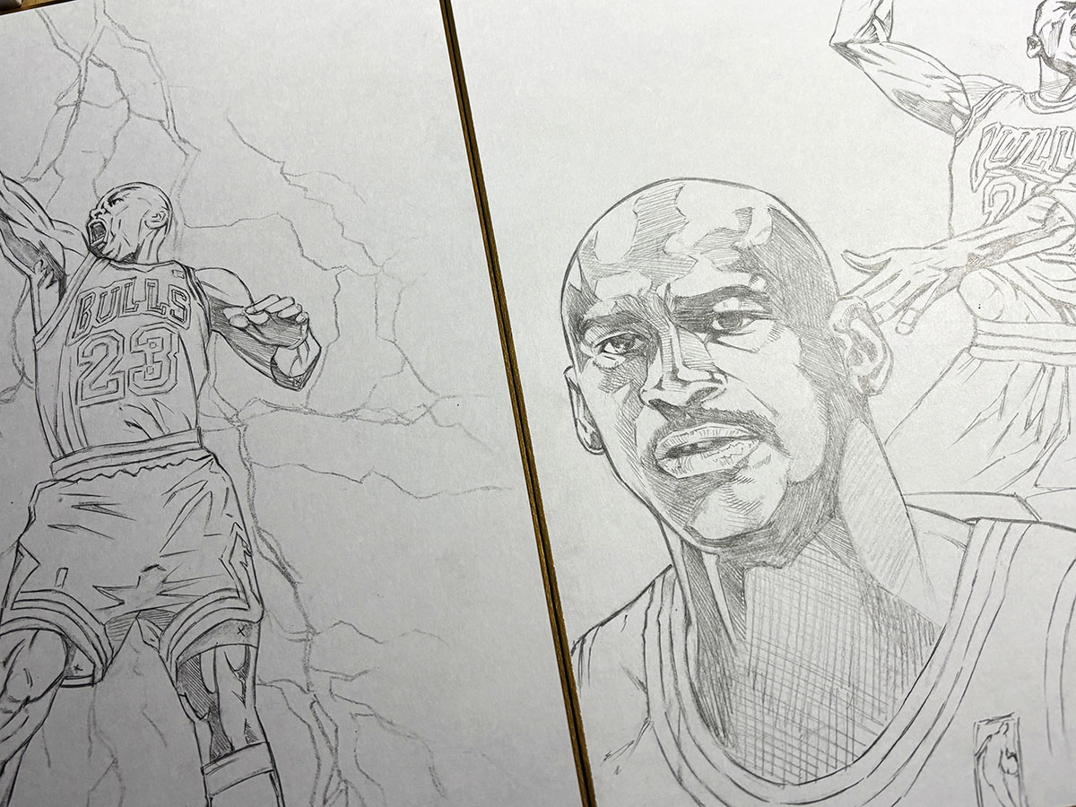 久々のMJ(下描き)
  #コミッション #NBASTORY #コミコン 
