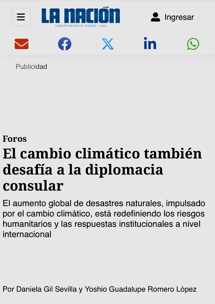Es un gusto compartirles el artículo publicado en coautoría con mi colega Yoshio Romero que también fue reproducido por el diario La Nación de Costa Rica: nacion.com/opinion/foros/…