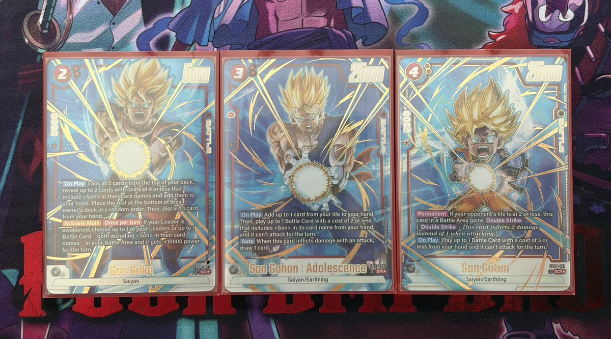 Bombed out of playing one piece on sim today. But my last piece of the puzzle gohan came in the mail today. Only cards I wanted from the latest fusion world set 😍