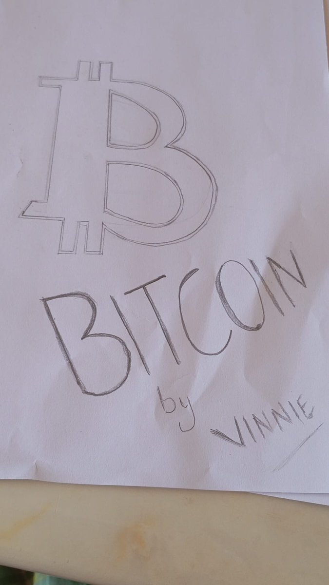 One of my students, Vinnie, just drew this amazing Bitcoin logo in class  today! So proud of the next generation learning about sound money at  Machakos ₿ Academy Kenya.🧡⚡🇰🇪🌍 #Bitcoin #BitcoinEducation  #MachakosBitcoinAcademy