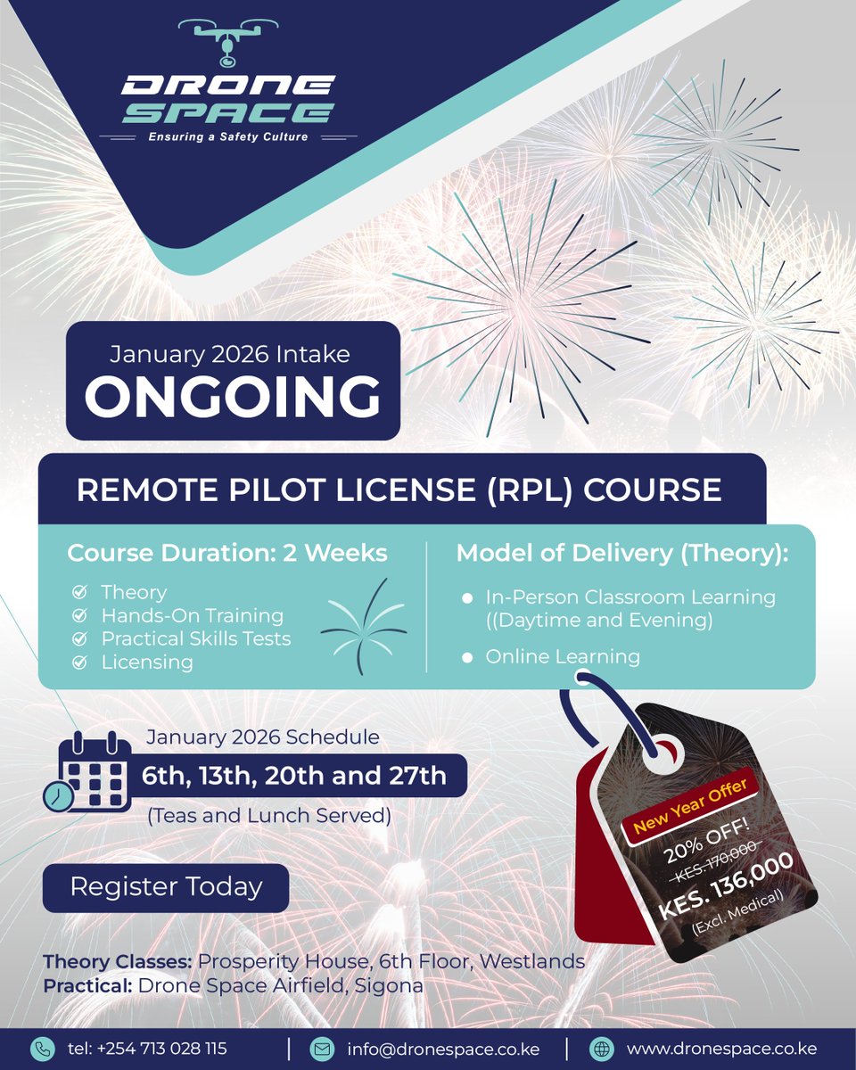 Get licensed, get confident, and get career-ready with our Remote Pilot License (RPL) course — built for tomorrow’s drone professionals.

#RPL #DronePilotTraining #DroneCareer #AviationEducation #DroneLicense #FlySmart #DroneAcademy #ProfessionalPilots #FutureReady