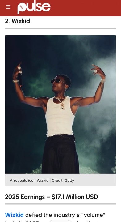 Mayo6Tee's tweet photo. 2025 Afrobeats revenue talks:
Burna Boy — $17.5M (touring heavy)
Wizkid — $17.1M (NO full tour)
Davido — $13.5M ( Touring Heavy)
Rema — $7.2M “Bigger that Wizkid”

This Wizkid cancelled his tour.
He did festivals instead — single shows reportedly paying $4.2M, $3M, $2M, plus more. Minimal stress, maximum return. Add strategic features and the numbers stack quietly.

Remember 2023? Wizkid reportedly made $16M after tax — same net as Burna, despite Burna touring heavily and carrying massive costs.

That’s the difference.
Touring looks loud but eats margins. Wizkid understands leverage. When your value is established, pressure is optional.
No other Afrobeats artist today is matching these numbers without touring.
This isn’t avoidance.
It’s intelligence.

Quiet moves. Heavy results. 🦅