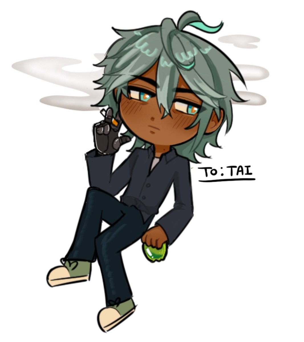 soracantype's tweet image. some Christmas chibis I gifted to friends 🥺 (left to right; bully, dr. gold, blossom, gin)