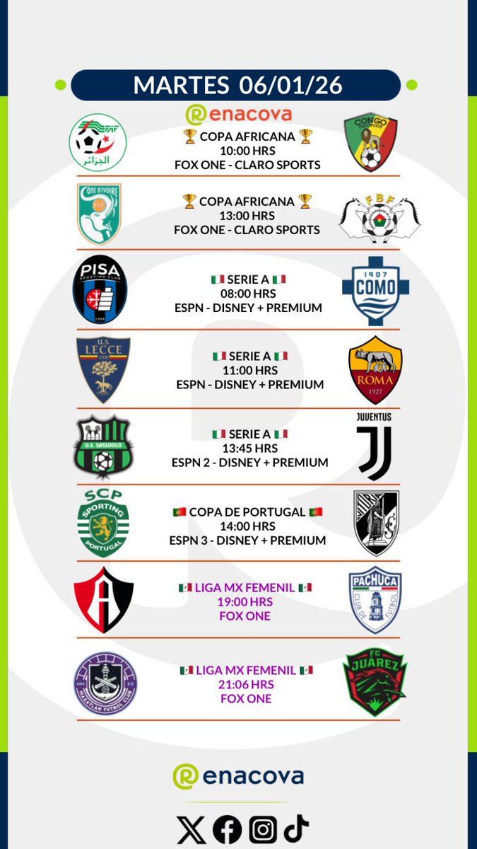 renacova's tweet photo. #AgendaRenacova ⚽️

06 de Enero, 2026 

LIKE ♥️ y RT 🔁, es gratis. https://t.co/DnBOVeB7IV