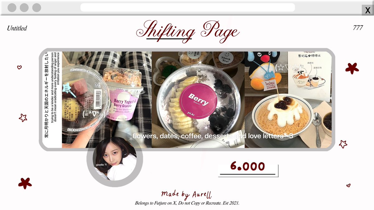 injzry's tweet image. help repost, tysm ⭐️

aku ada layout ready stock rei, giselle, keonho &amp;amp; juhoon! harganya 6k/ea, dapat ava jpng 🥢 dm @ShiftingPage to claim! 💬💛

#zonajajan #zonauang