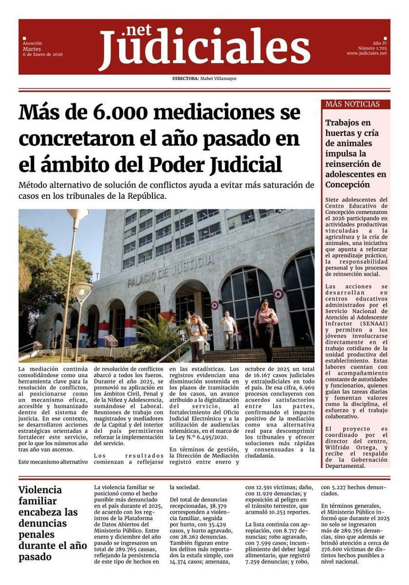 ¡Buen día! ☀️

Te compartimos la tapa de #JudicialesNet👇🏻 

➡️ Todos los detalles en nuestra web ⬇️ 

judiciales.net