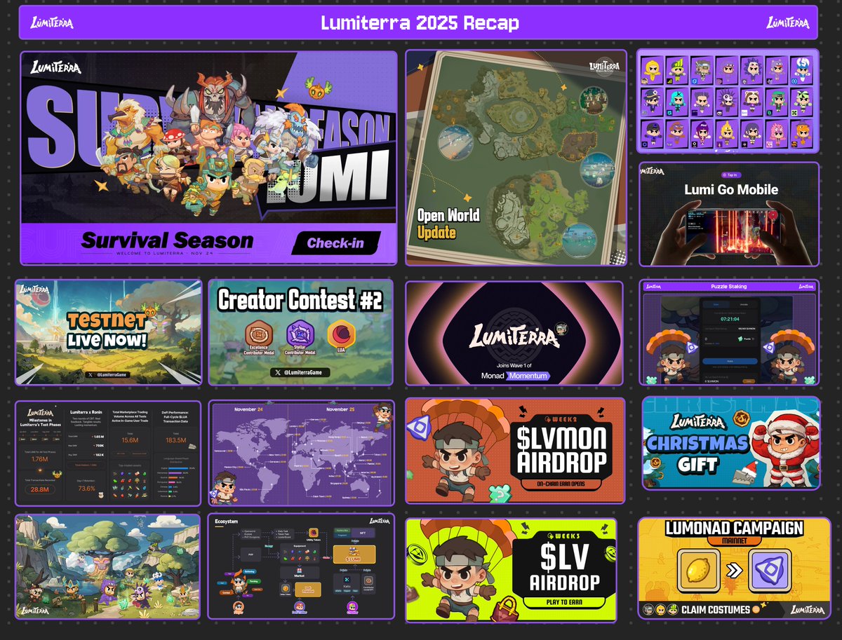 Gm CT

In <a href="/LumiterraGame/">Lumiterra (mainnet arc)</a>, every day is a new chance to explore, survive, and grow.
From strategy to rewards, the journey keeps getting better.

We are building smart and Playing hard this coming survival season 2

Glumi