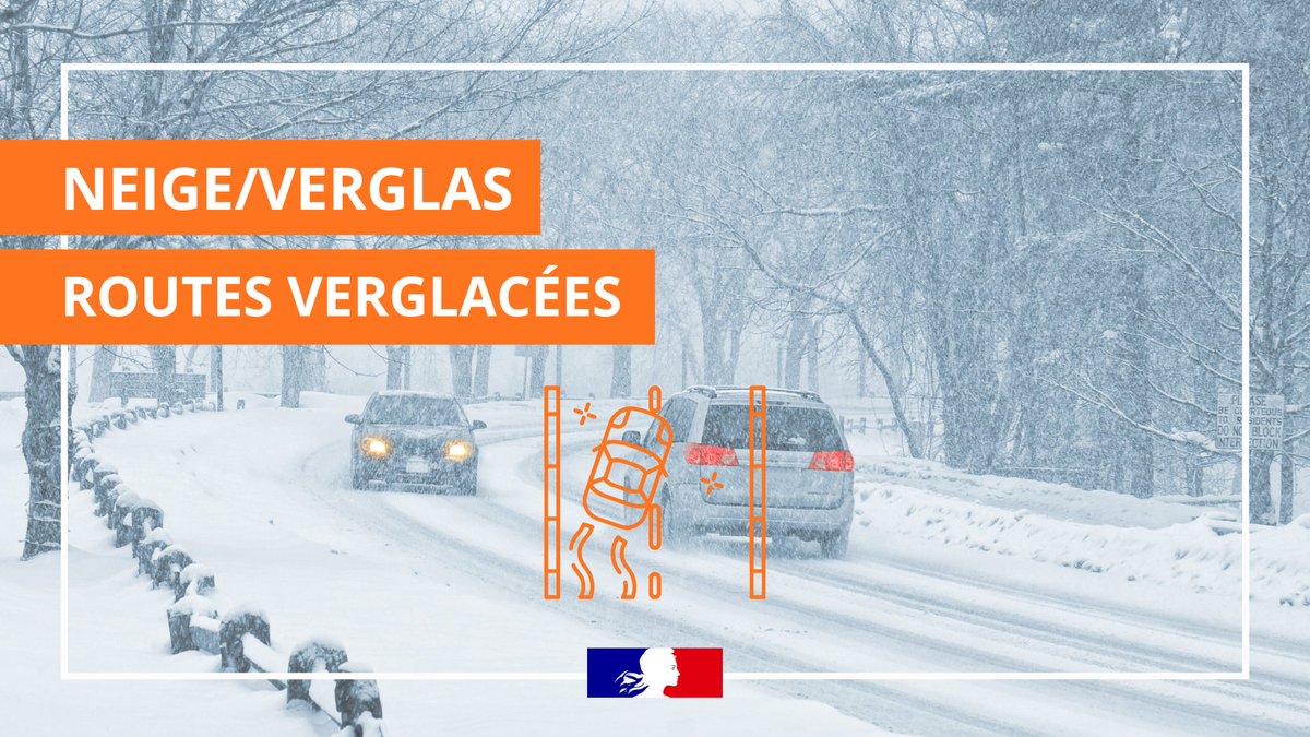Prefet91's tweet image. 🟠 La #VigilanceOrange neige / verglas est maintenue jusqu’en fin de matinée en #Essonne ❄️

En raison des températures négatives cette nuit, le risque de verglas est élevé sur certains axes routiers secondaires. Ces conditions augmentent fortement le risque d'accident. Prudence…