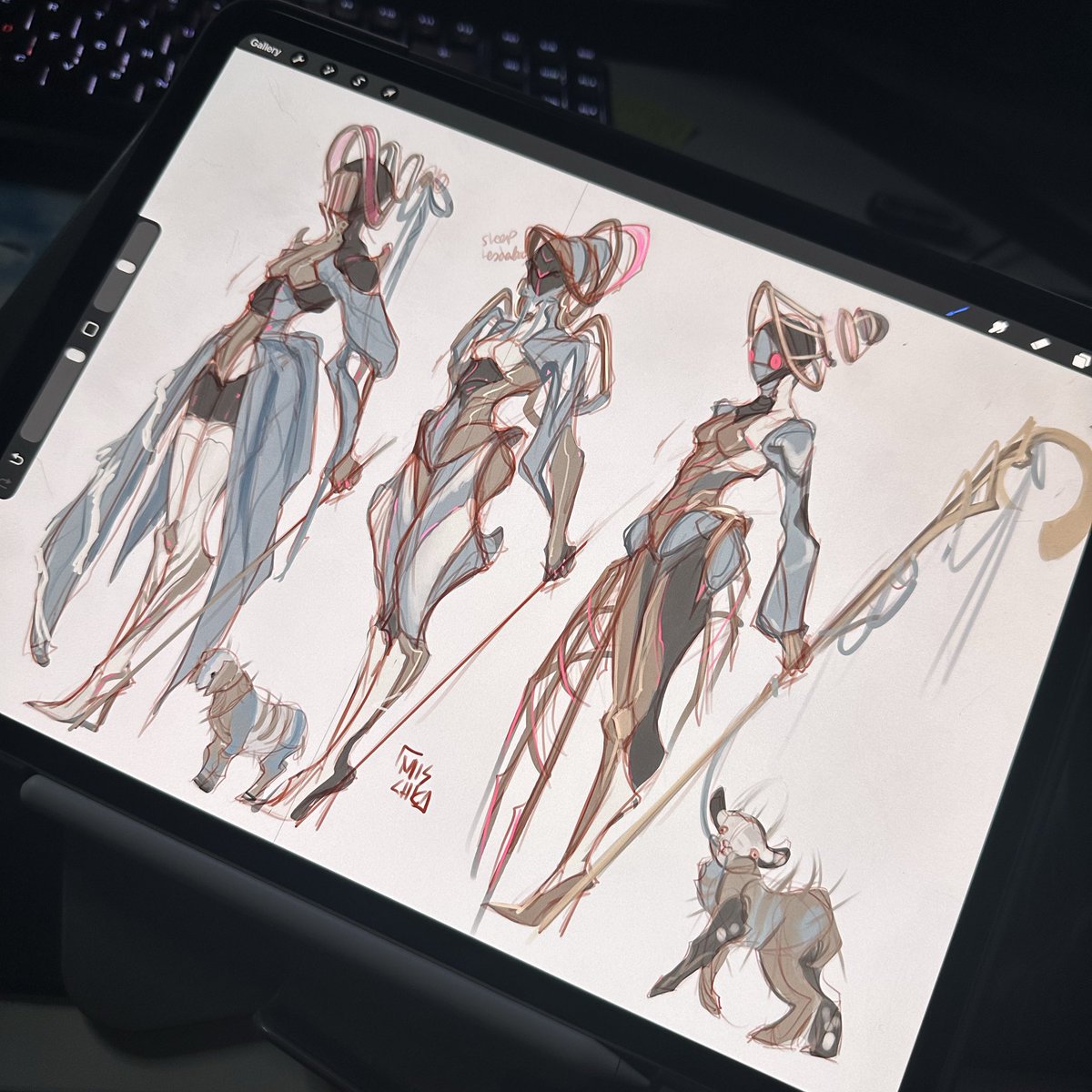 Shepherdess frame, quick and early explorations.
#warframefanart