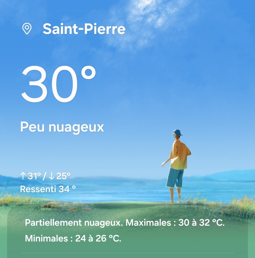 30° ressenti 34 à 10h10