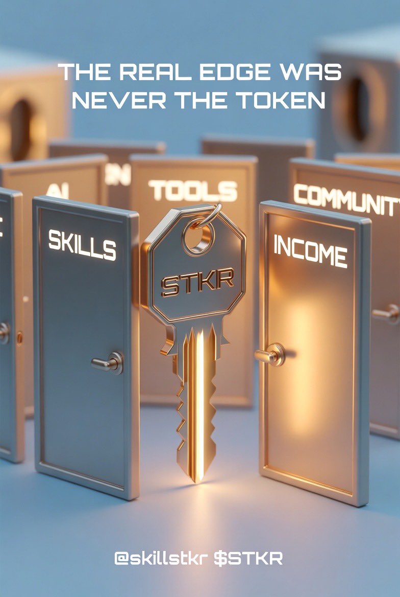 Here’s the part most people miss:

Money doesn’t come from chasing charts.

It comes from leverage.

Skills.

Tools.

Access.

Community.

$STKR isn’t trying to be the next hype cycle.

It’s the access key to a system where learning turns into earning.

Different game.

Different