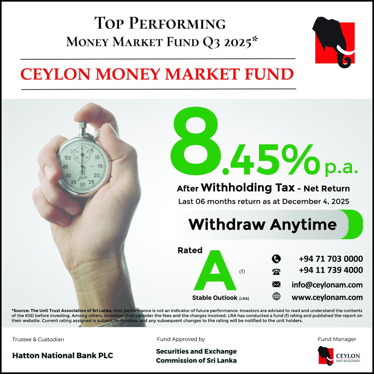 ceylonam's tweet photo. #CeylonMoneyMarketFund
#TopPerformingFund
#MoneyMarketFund
#StableReturns
#InvestSriLanka https://t.co/W85Bm7eM16