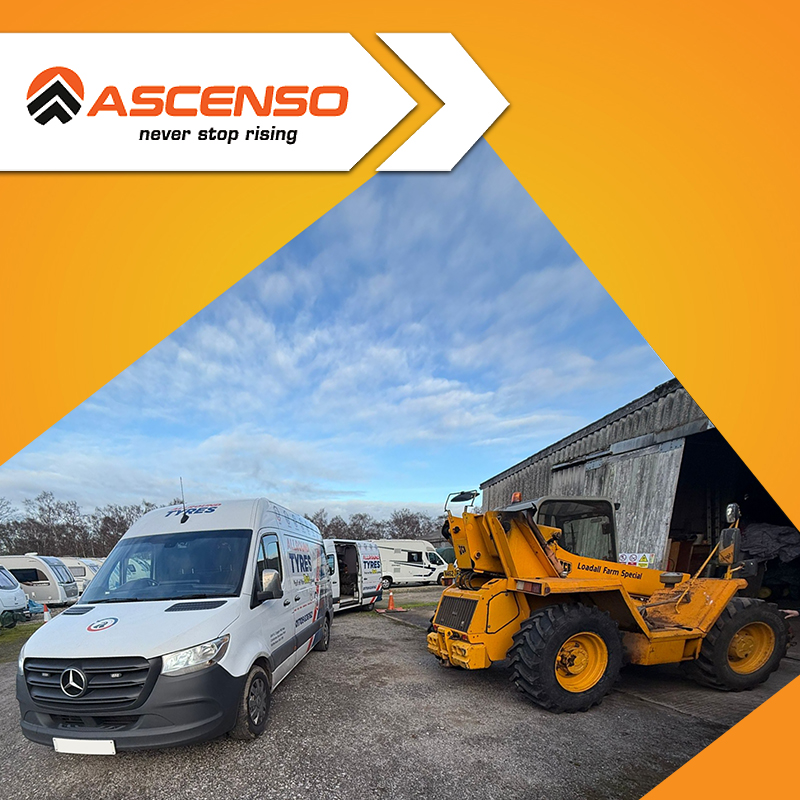 With the recent snowfall this #JCB #telehandler won't miss a beat as it carries out its duties. Our #Ascenso #MIR220 tyres with their #SteelBelted construction, enhanced carcass, &amp; tread design offers better traction &amp; stability on &amp; off the road. #neverstoprising