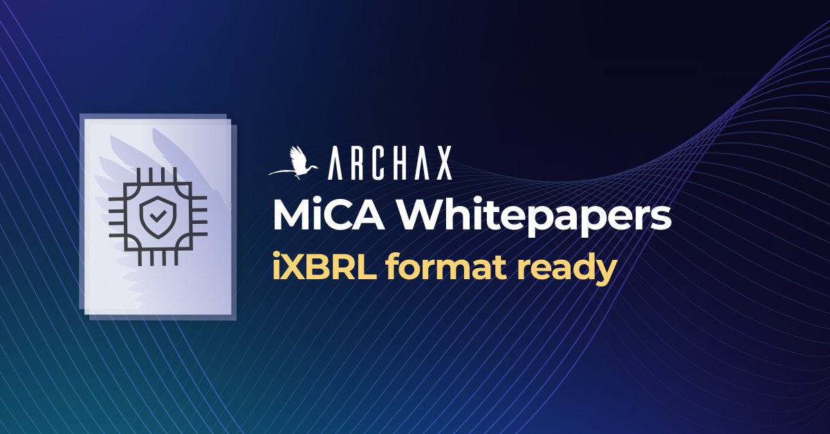 As MiCA moves from policy to practice, expectation around crypto disclosures are changing.

MiCA Whitepapers are now treated as formal regulatory submissions, designed to be assessed through machine-readable, structured data rather than static narrative documents.

<a href="/ArchaxEx/">Archax</a>'s