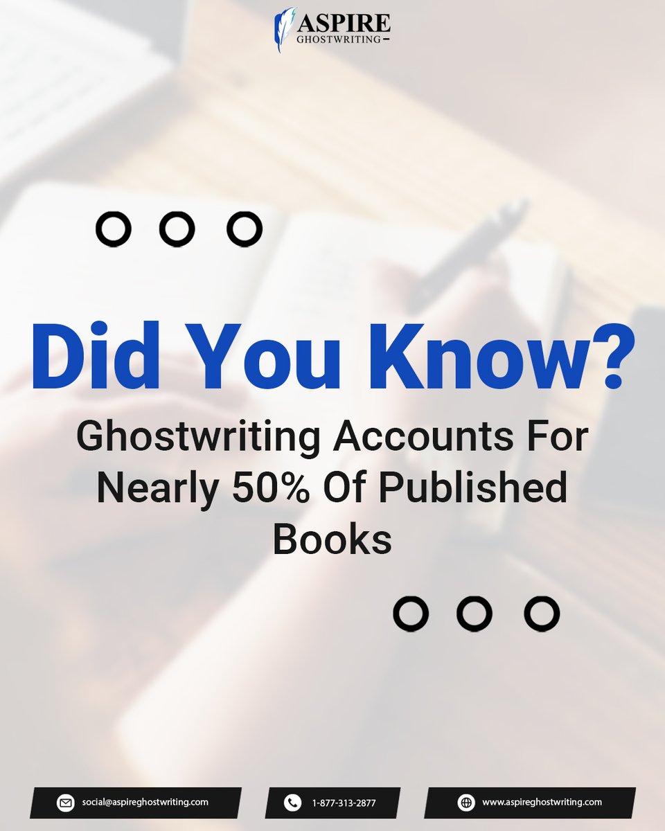 aspireghost's tweet photo. Behind every bestselling author, there’s often an unseen professional shaping the narrative. We bring your brilliance to life with authenticity and skill.

#aspireghostwriting #GhostwritingFacts #ProfessionalWriters #PublishingIndustry #WritingExperts #BookCreation https://t.co/1d2RguICPB