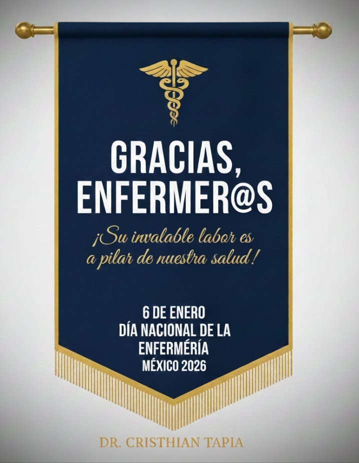 TBSONORA's tweet photo. "En este Día Nacional de la #Enfermería en México, les extiendo mi más sincero agradecimiento a todo el personal de enfermería. Su trabajo es invaluable y su entrega diaria es el pilar fundamental de nuestra labor médica. Gracias por todo. Su amigo Dr.Cristhian Tapia https://t.co/3nMwvdggJB