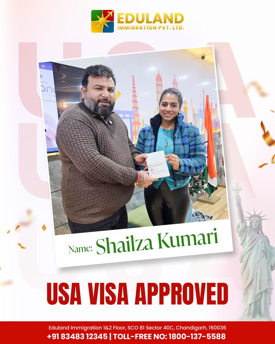 Edulandofficial's tweet photo. πΊπΈ Visa Approved βοΈ
Every journey begins with a confident step.
If the USA is in your plans, this is your sign to move forward π
.
.
#USAVisa #VisaApproved #DreamBig #EdulandImmigration https://t.co/OjsHmVZPJD