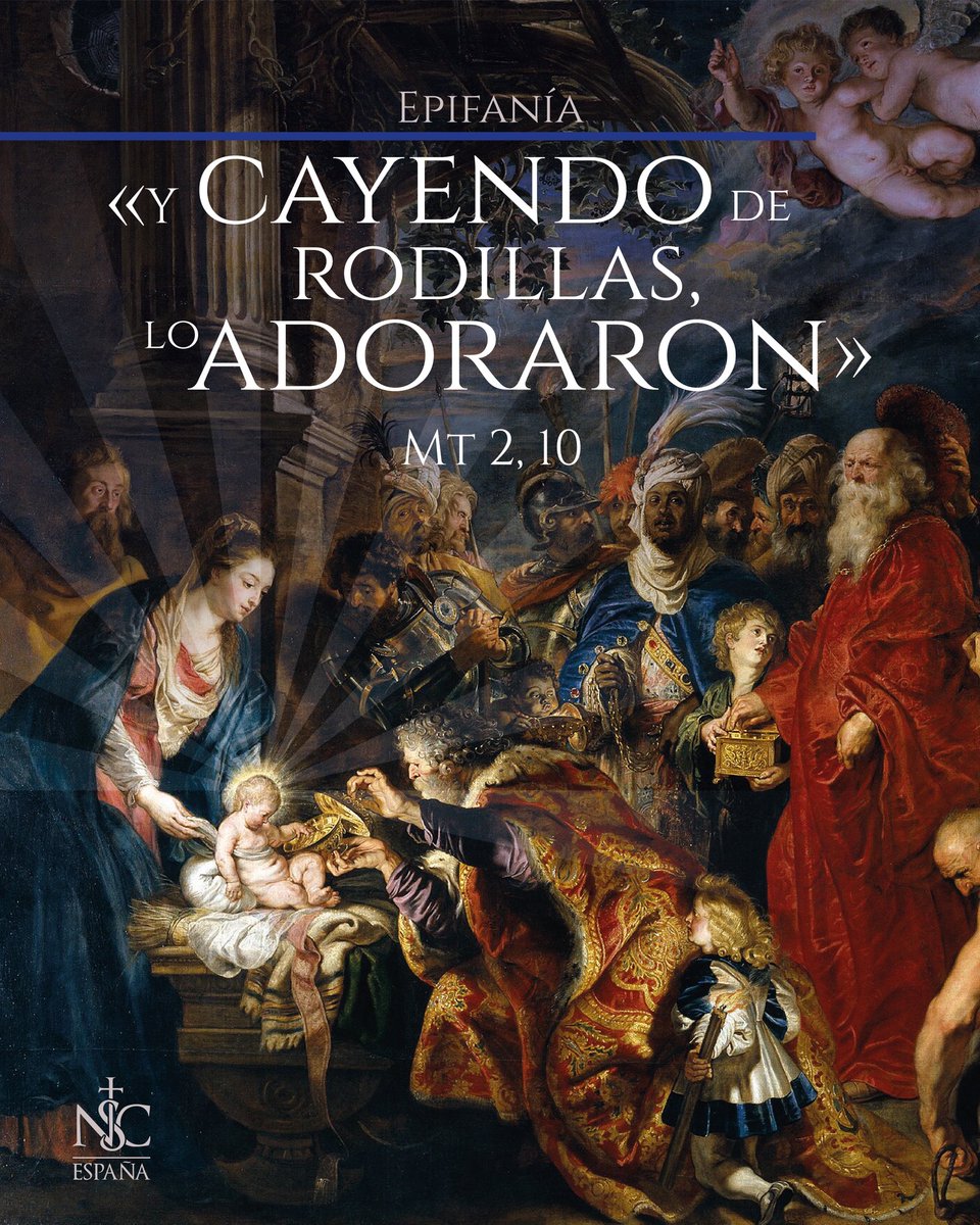 nscristiandades's tweet photo. 📅 6 de enero: La Epifanía del Señor 👑👑👑

Siguiendo el rastro luminoso de la estrella, magos de remotas naciones acuden hacia el Niño Dios que se muestra al mundo: le rinden homenaje con el símbolo de sus regalos y entran con ello en la Iglesia, de la que es figura María. https://t.co/pBusKW3ZCY