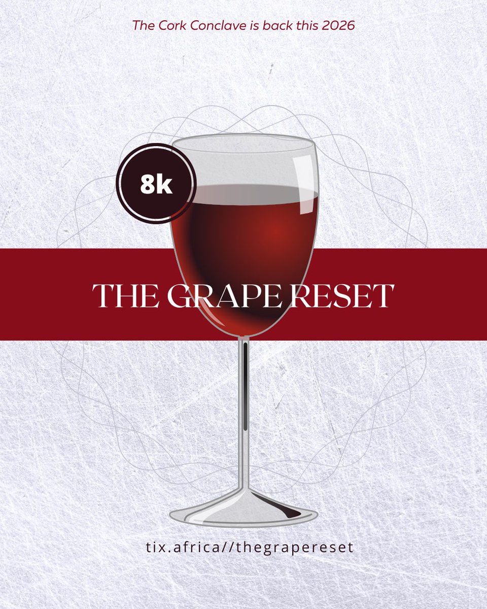 Ibadan, we’re pouring again 🍷🔥 New wines. Familiar faces. One unforgettable night. Cork Conclave is back and seats are limited.

Save your spot here tix.africa//thegrapereset