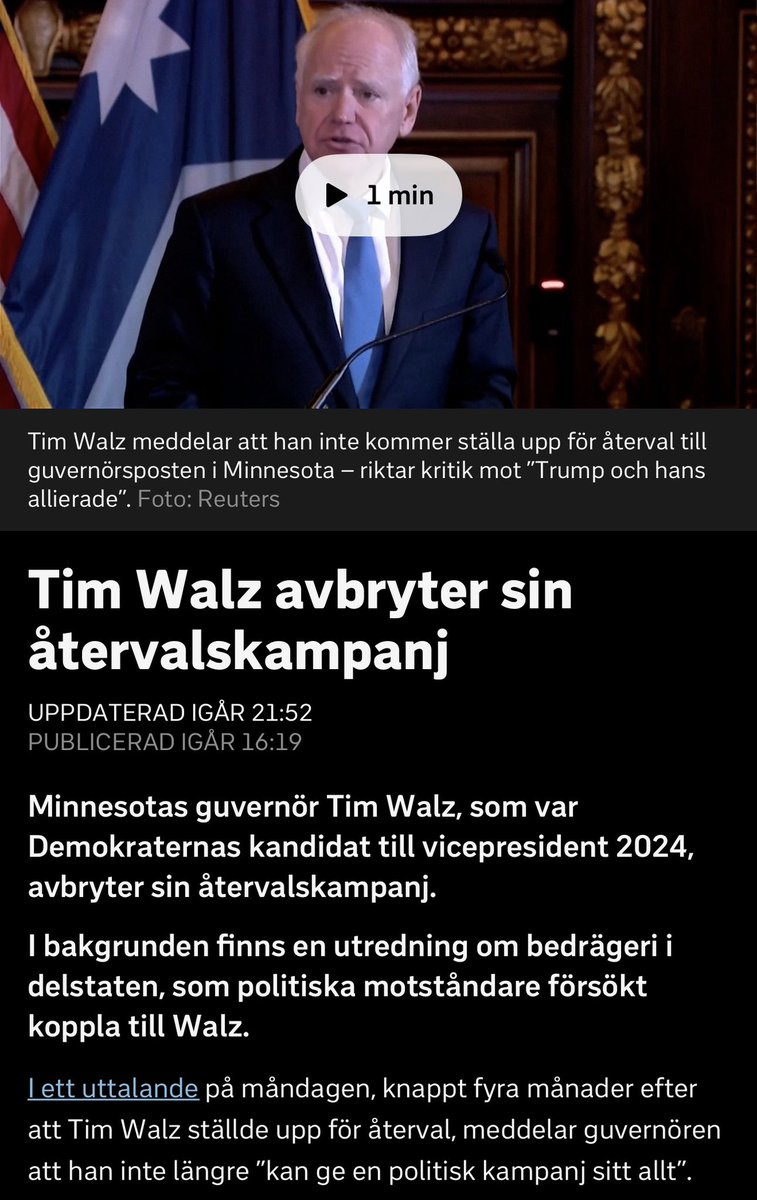En 23 åring <a href="/nickshirleyy/">Nick shirley</a> med en mobiltelefon omkullkastar guvernören i Minnesota. Den såg man inte komma 👀