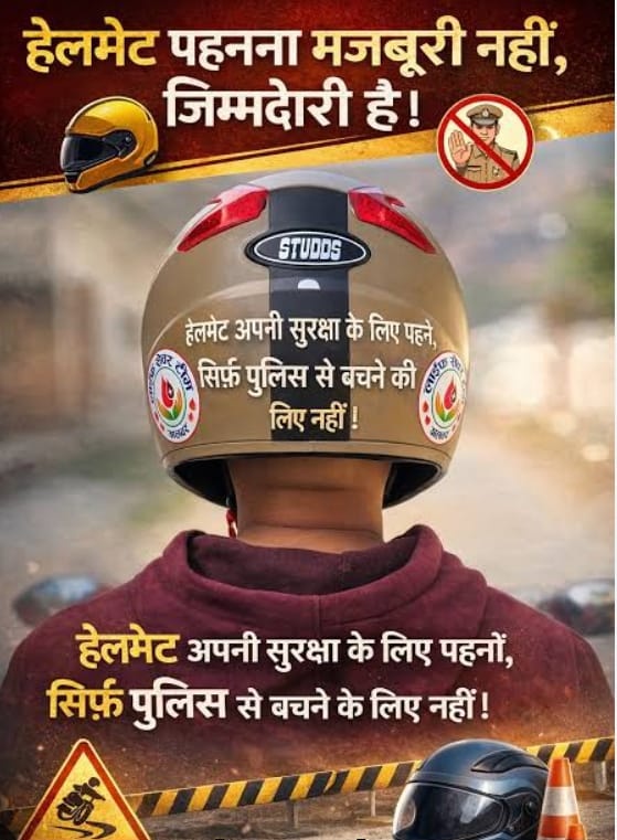 आशिक मिजाज लड़के *मोटरसाइकिल* चलाते हैं *हेलमेट* उतार,
जो *खुद कि हिफाजत* न कर सके उससे कौन-सी लड़की करेगी *प्यार* 

सौजन्य से यातायात पुलिस बलौदा बाजार। 
😁😄

@chhattisgarhpolice @RoadSafetyChhattisgarh
<a href="/sanjaysharmasps/">Sanjay Sharma</a>
<a href="/UNICEFIndia/">UNICEF India</a>
@CareSkillFoundation